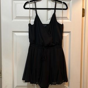 Black Silky Romper
